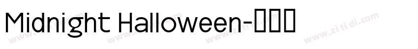 Midnight Halloween字体转换